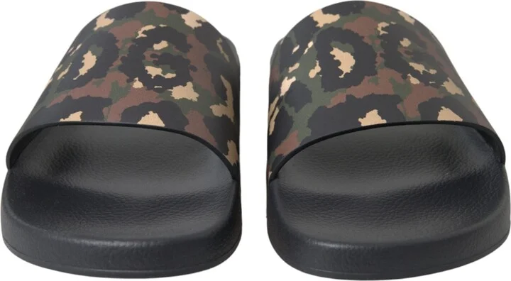 Multicolor Camouflage Leather Beachwear Men Men's Shoes - Image 2