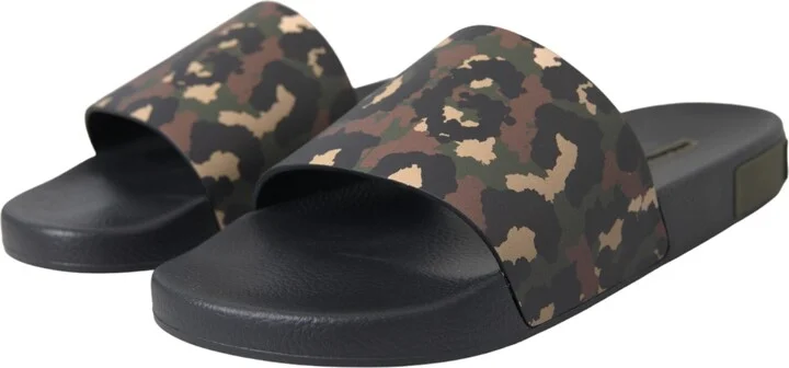 Multicolor Camouflage Leather Beachwear Men Men's Shoes - Image 3