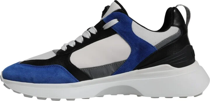 Multicolor Canvas Quad Fabric Medusa Low Top Sneakers Men's Shoes - Image 5