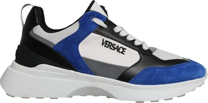 Multicolor Canvas Quad Fabric Medusa Low Top Sneakers Men's Shoes