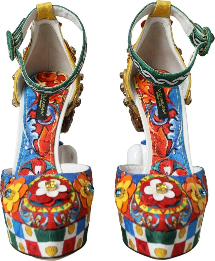 Multicolor Carretto Embellished Sandals Women's Shoes - Image 2