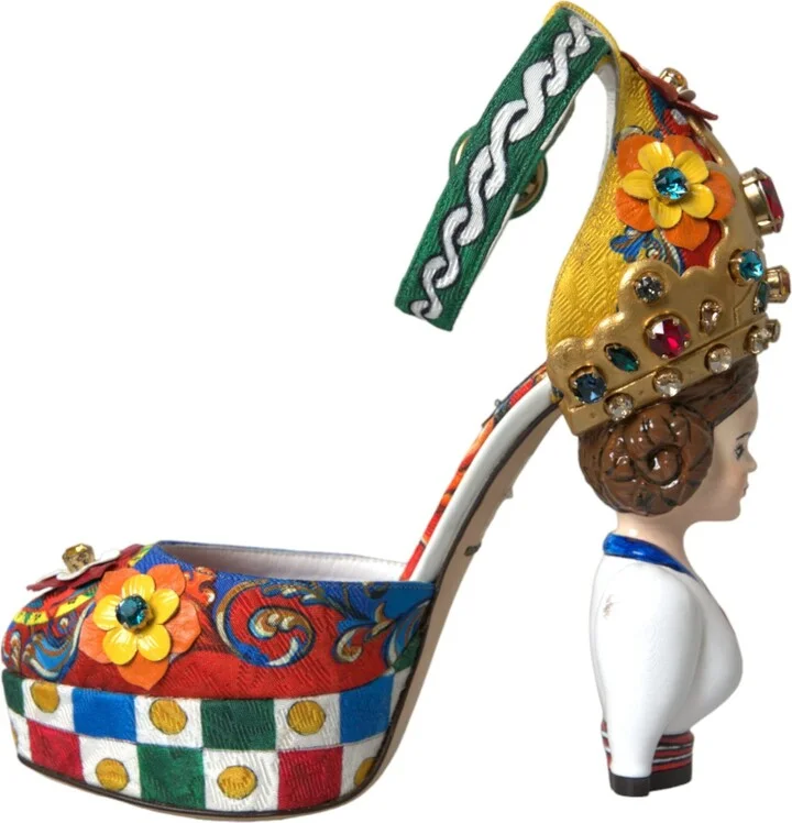 Multicolor Carretto Embellished Sandals Women's Shoes - Image 5