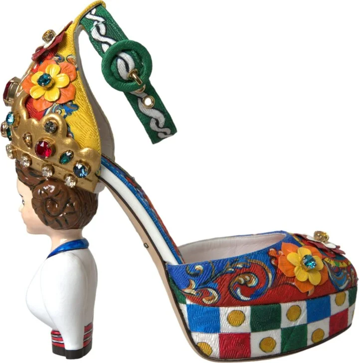 Multicolor Carretto Embellished Sandals Women's Shoes
