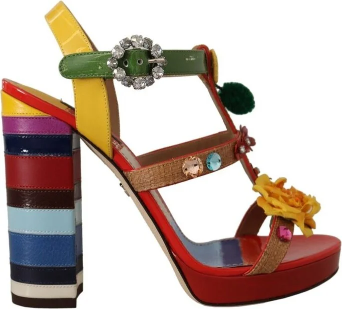 Multicolor Cotton Women's Sandal