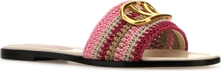 Multicolor Crochet Vlogo Slippers - Image 2
