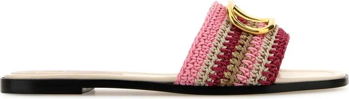Multicolor Crochet Vlogo Slippers