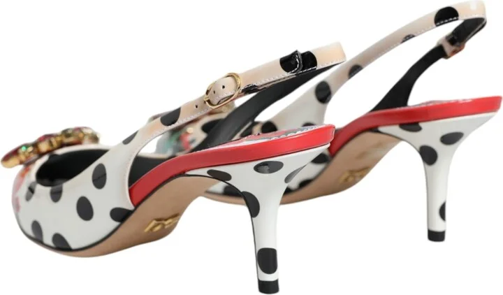 Multicolor Crystal Heels Slingback Women's Shoes (Pre-Owned) - Image 5
