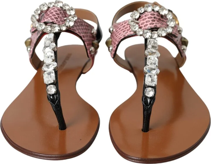 Multicolor Crystal Sandals Flip Flops Women's Shoes - Image 2