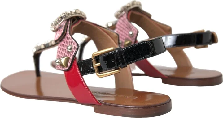 Multicolor Crystal Sandals Flip Flops Women's Shoes - Image 4