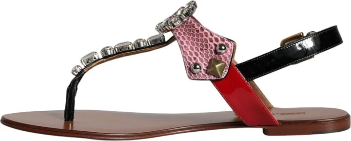 Multicolor Crystal Sandals Flip Flops Women's Shoes - Image 5