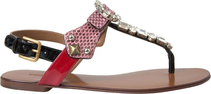 Multicolor Crystal Sandals Flip Flops Women's Shoes