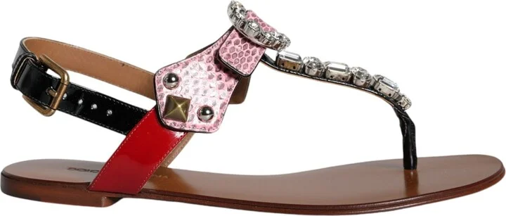 Multicolor Crystal Sandals Flip Flops Women's Shoes