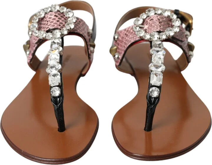 Multicolor Crystal Sandals Flip Flops Women's Shoes (Pre-Owned) - Image 2