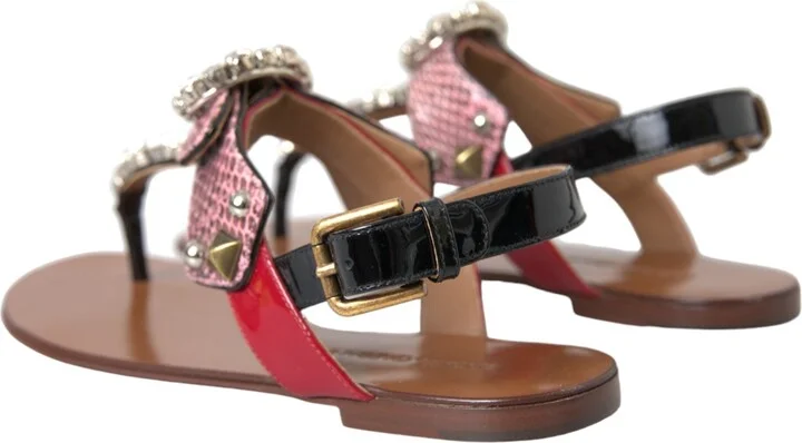 Multicolor Crystal Sandals Flip Flops Women's Shoes (Pre-Owned) - Image 4
