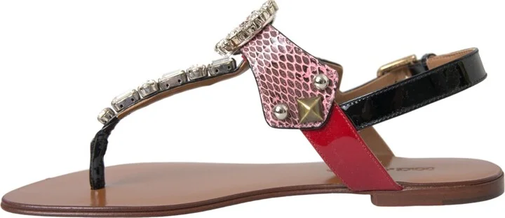 Multicolor Crystal Sandals Flip Flops Women's Shoes (Pre-Owned) - Image 5