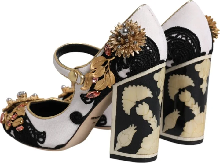 Multicolor Embellished Heels Pumps Women's Shoes - Image 5