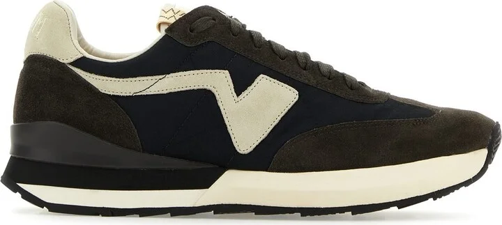 Multicolor fabric and suede Dunand Trainer sneakers