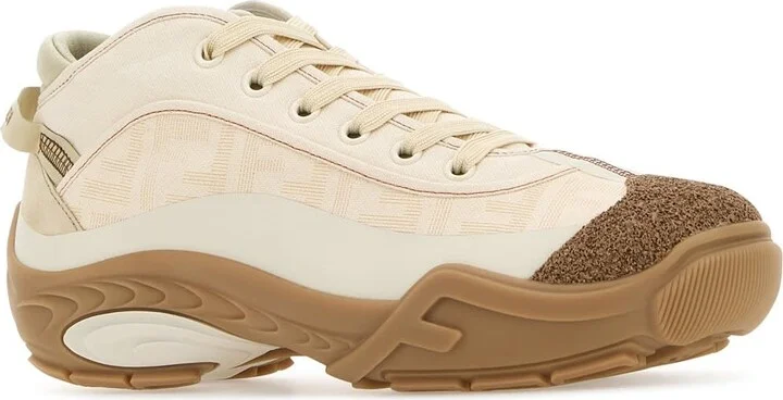 Multicolor Fabric Fendi Lab Sneakers - Image 2