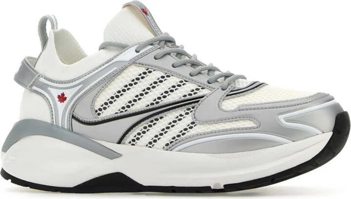 Multicolor Fabric, Mesh And Rubber Dash Sneakers - Image 2
