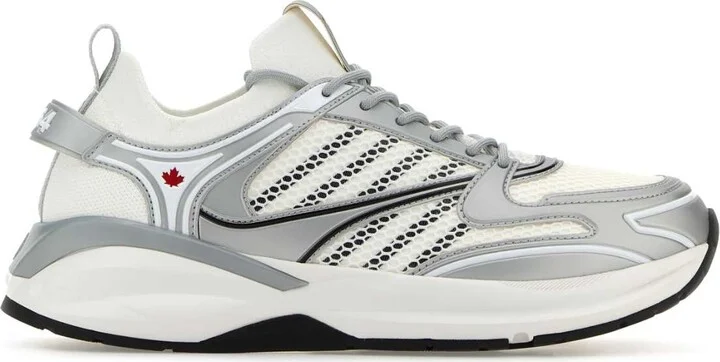 Multicolor Fabric, Mesh And Rubber Dash Sneakers