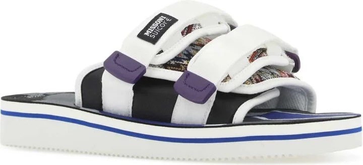 Multicolor Fabric Moto-cab Slippers - Image 2