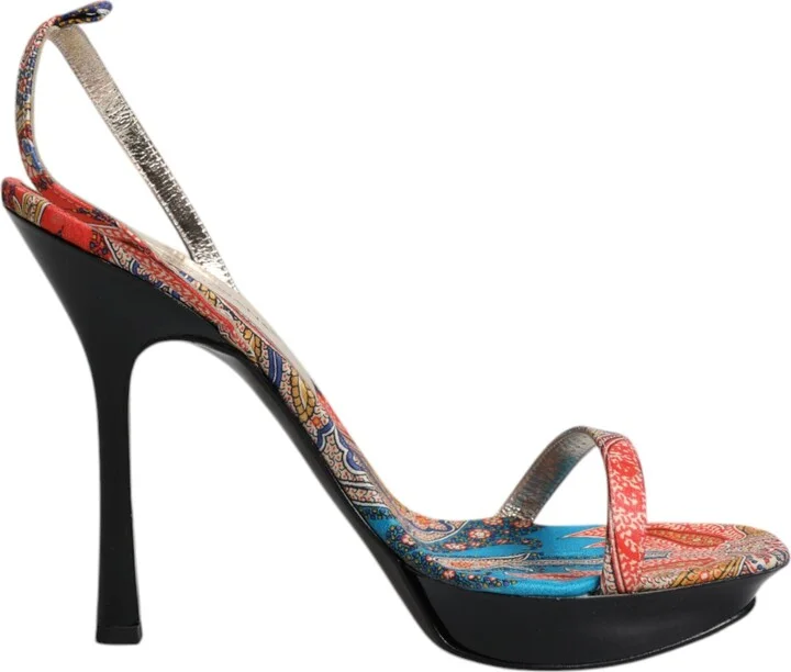 Multicolor Floral High Heels Sandals Women's Shoes