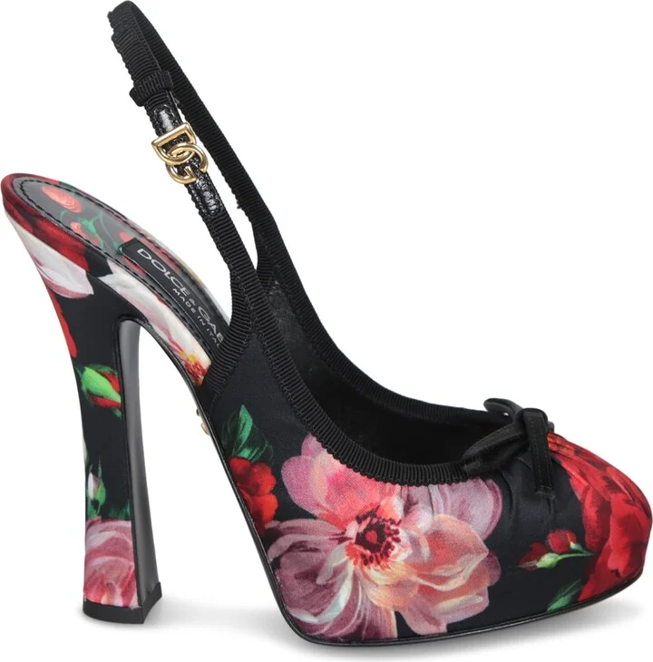 Multicolor Floral Slingback Shoe
