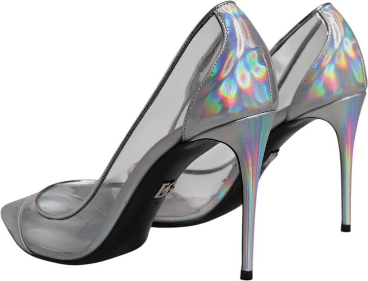 Multicolor Iridescent Pointed Toe Pumps Women's Shoes (Pre-Owned) - Image 4