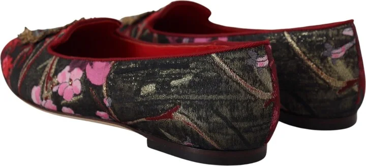 Multicolor Jacquard Sacred Heart Patch Slip On Women's Shoes - Image 4