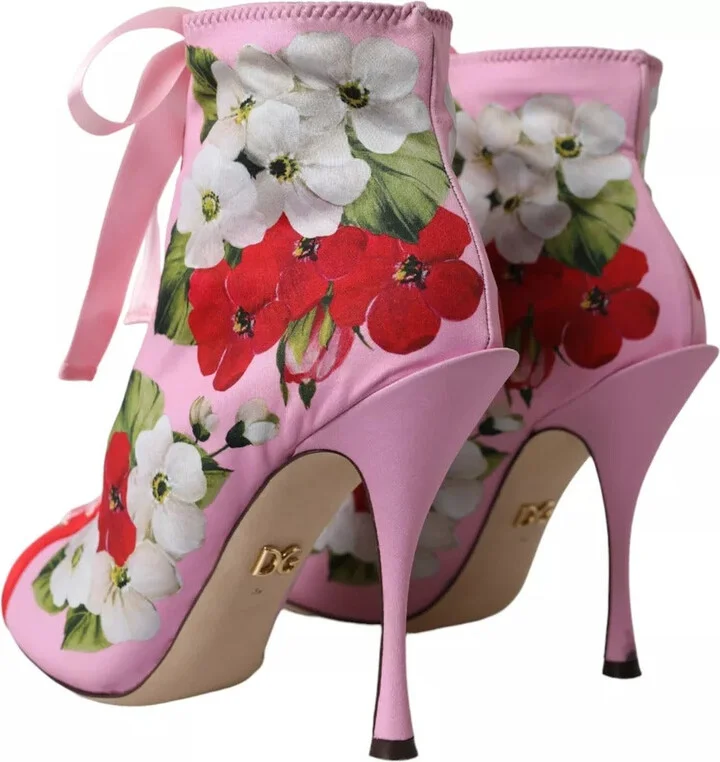 Multicolor Jersey Stretch Boots Open Toes Heels Women's Shoes (Pre-Owned) - Image 5