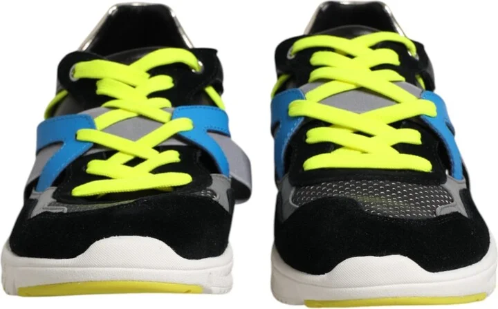 Multicolor Lace Up Low Top Men Sneakers Men's Shoes (Pre-Owned) - Image 2