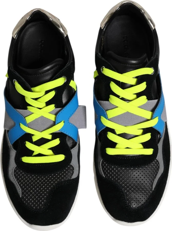 Multicolor Lace Up Low Top Men Sneakers Men's Shoes (Pre-Owned) - Image 3
