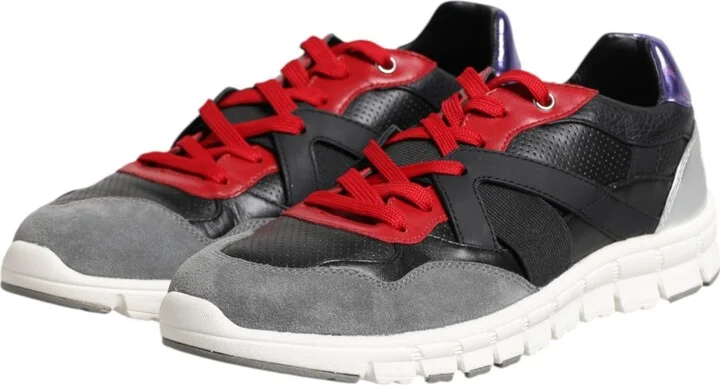 Multicolor Lace Up Low Top Men Sneakers Men's Shoes (Pre-Owned) - Image 4