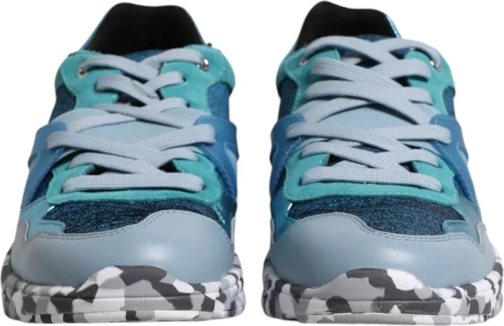 Multicolor Lace Up Low Top Men Sneakers Men's Shoes (Pre-Owned) - Image 2