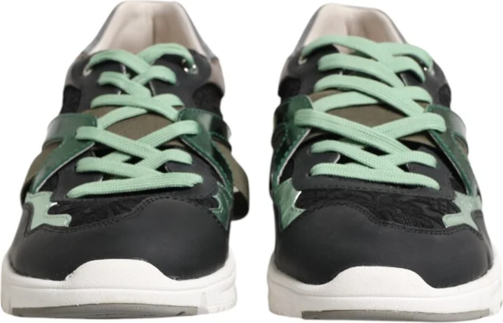 Multicolor Lace Up Low Top Sneakers Men's Shoes (Pre-Owned) - Image 2