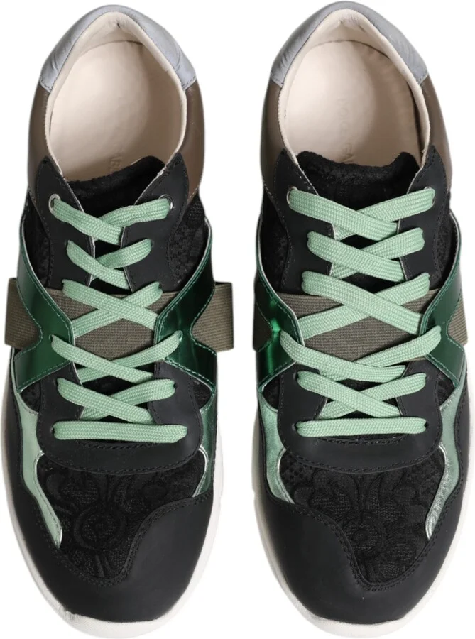 Multicolor Lace Up Low Top Sneakers Men's Shoes (Pre-Owned) - Image 3