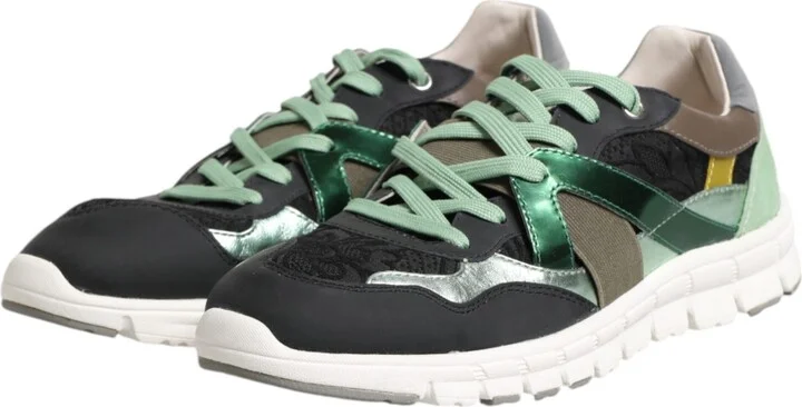Multicolor Lace Up Low Top Sneakers Men's Shoes (Pre-Owned) - Image 4