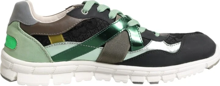 Multicolor Lace Up Low Top Sneakers Men's Shoes (Pre-Owned)