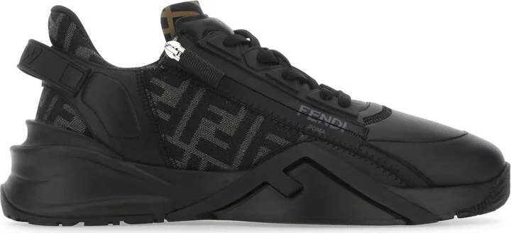 Multicolor Leather And Fabric Flow Sneakers