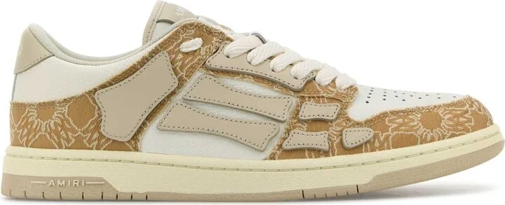 Multicolor Leather And Fabric Skel Sneakers