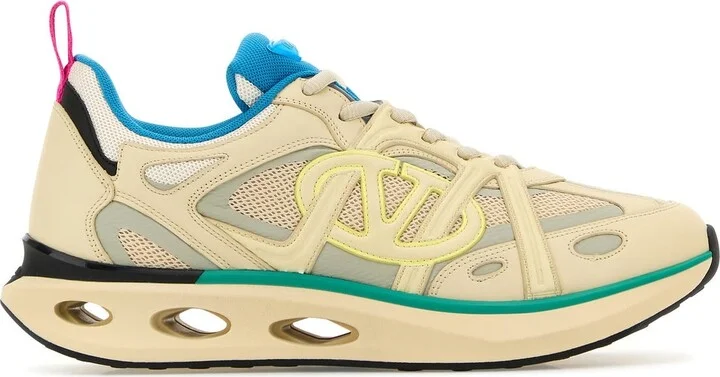 Multicolor leather and fabric VLogo EasyJog sneakers
