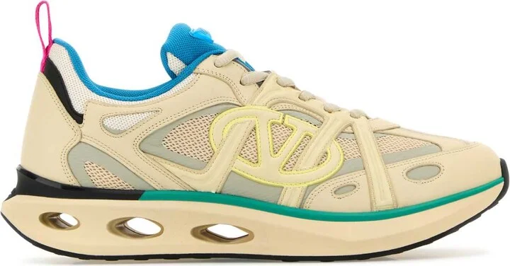 Multicolor Leather And Fabric Vlogo Easyjog Sneakers