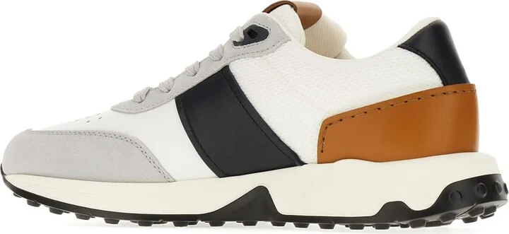 Multicolor Leather And Mesh Sneakers - Image 3