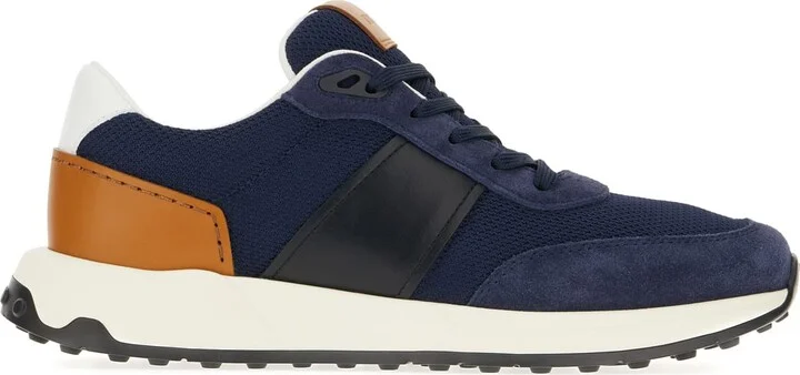 Multicolor Leather And Mesh Sneakers