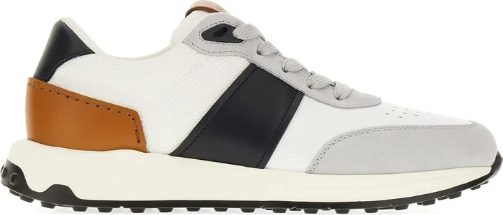 Multicolor Leather And Mesh Sneakers