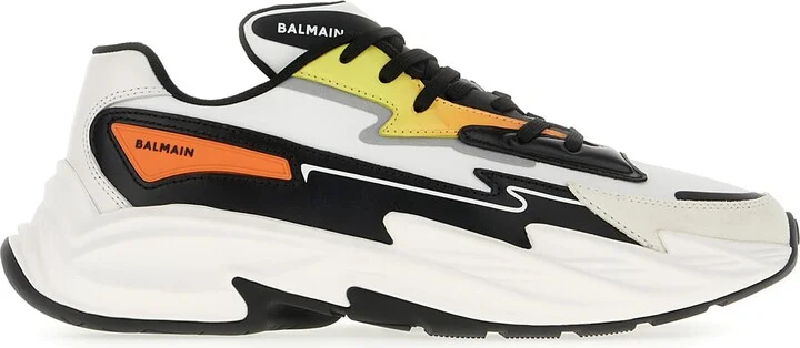 Multicolor Leather And Polyester Blend Sneakers