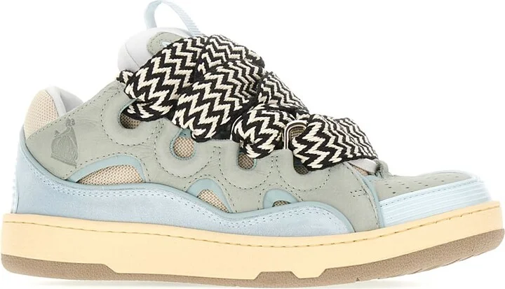 Multicolor Leather And Polyester Curb Sneakers - Image 2