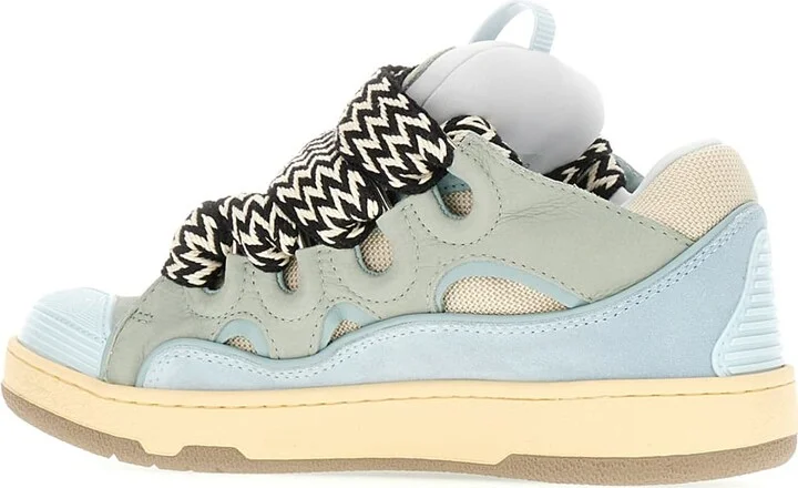 Multicolor Leather And Polyester Curb Sneakers - Image 3