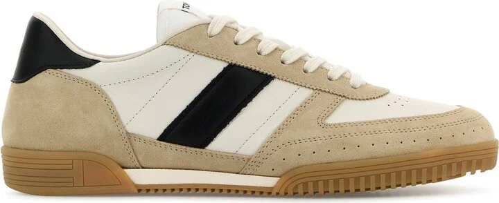 Multicolor leather and suede Terence sneakers