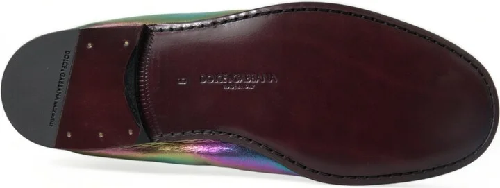Multicolor Leather DG Logo Loafer Dress Men's Shoes - Image 6